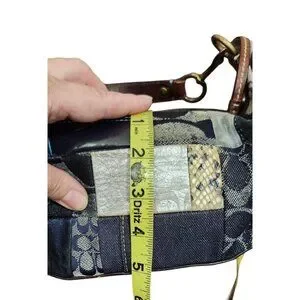 Coach | Bags | Coach Patchwork Denim Flower Print Accessory Pouch
